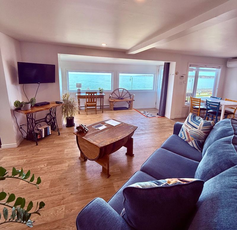 Appartement La Marée Haute — salon vue fleuve